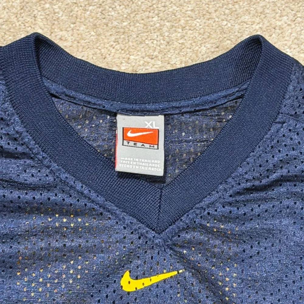 Nike Football Jersey Kids XL Blue‎ Yellow Number 7 Mesh Team Sports Shirt